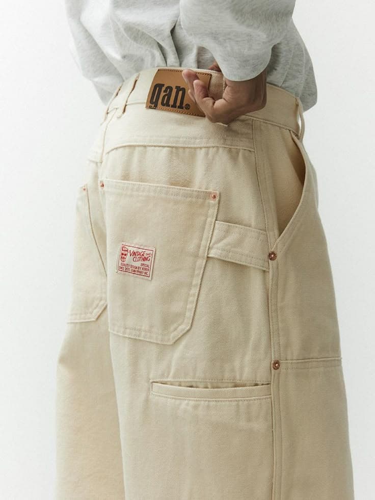 Double Knee Carpenter Wide Fit Pants